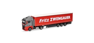 Herpa 319911 - H0 - MAN Gardinenplanen-Sattelzug Zwengauer